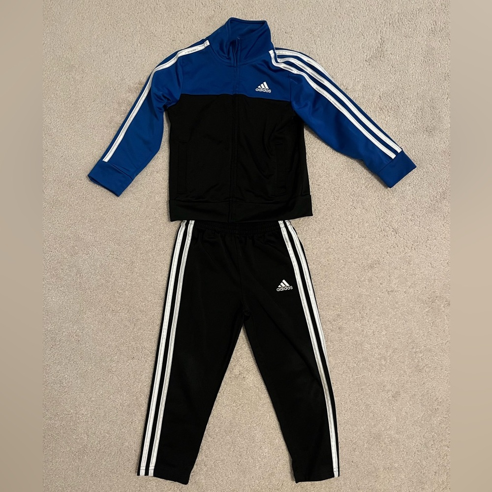 Size 4 Adidas Blue Apparel with Black Logo